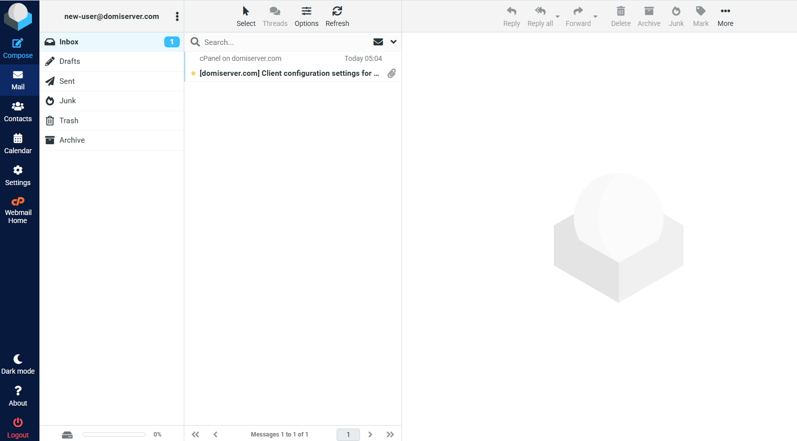 Professional business email inbox